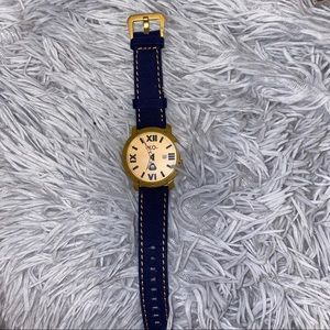 Gold and Denim KO Watch